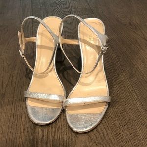 SILVER KATE SPADE HEELS
